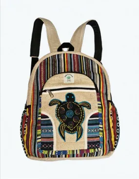 16" Large Turtle Print Stripes Backpack