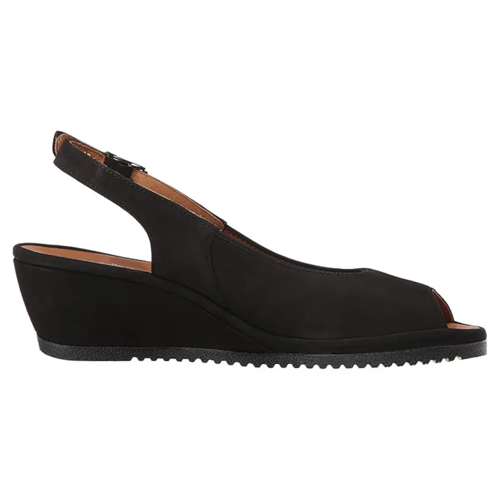 Ara Colleen Black Nubuck Sandal (Women's)