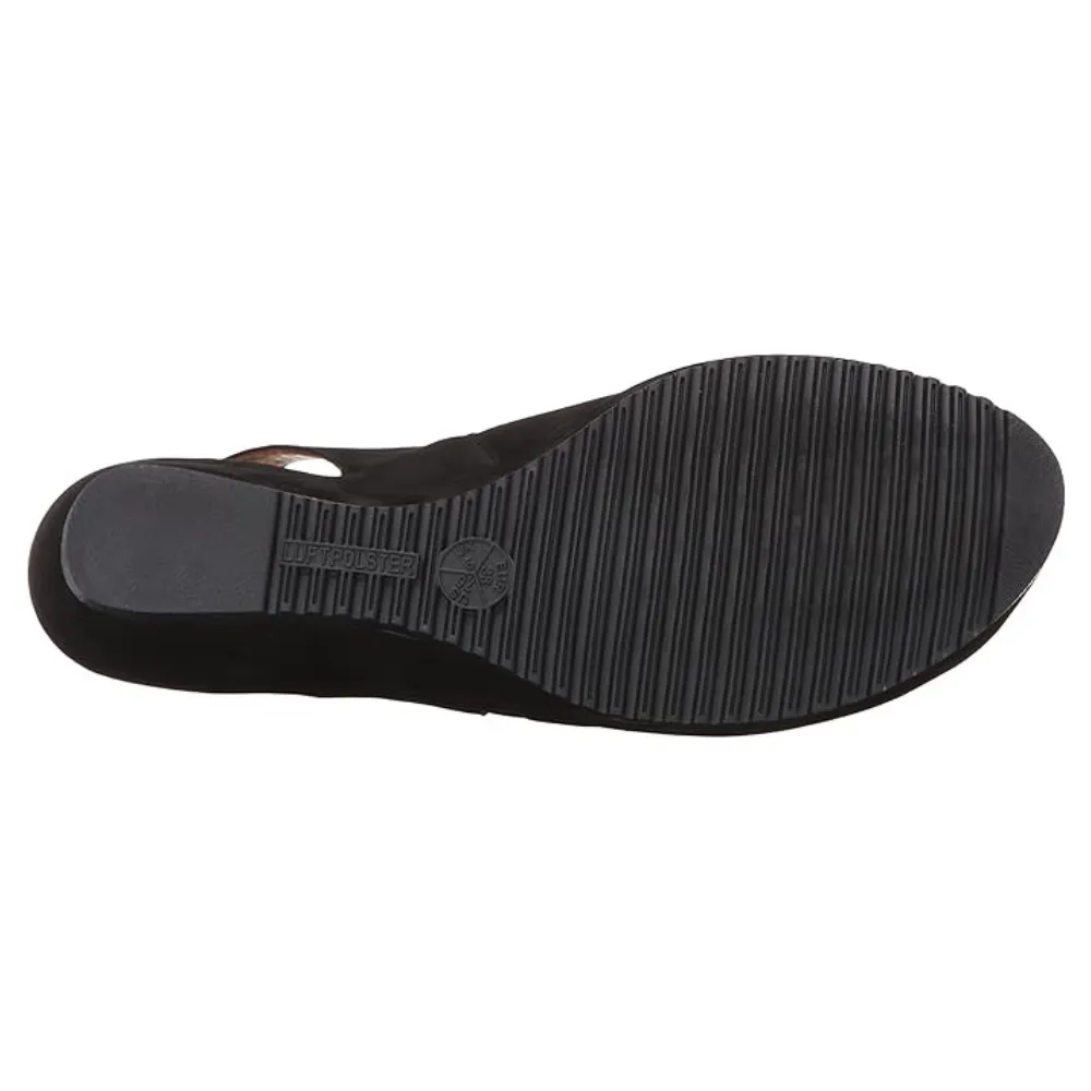Ara Colleen Black Nubuck Sandal (Women's)
