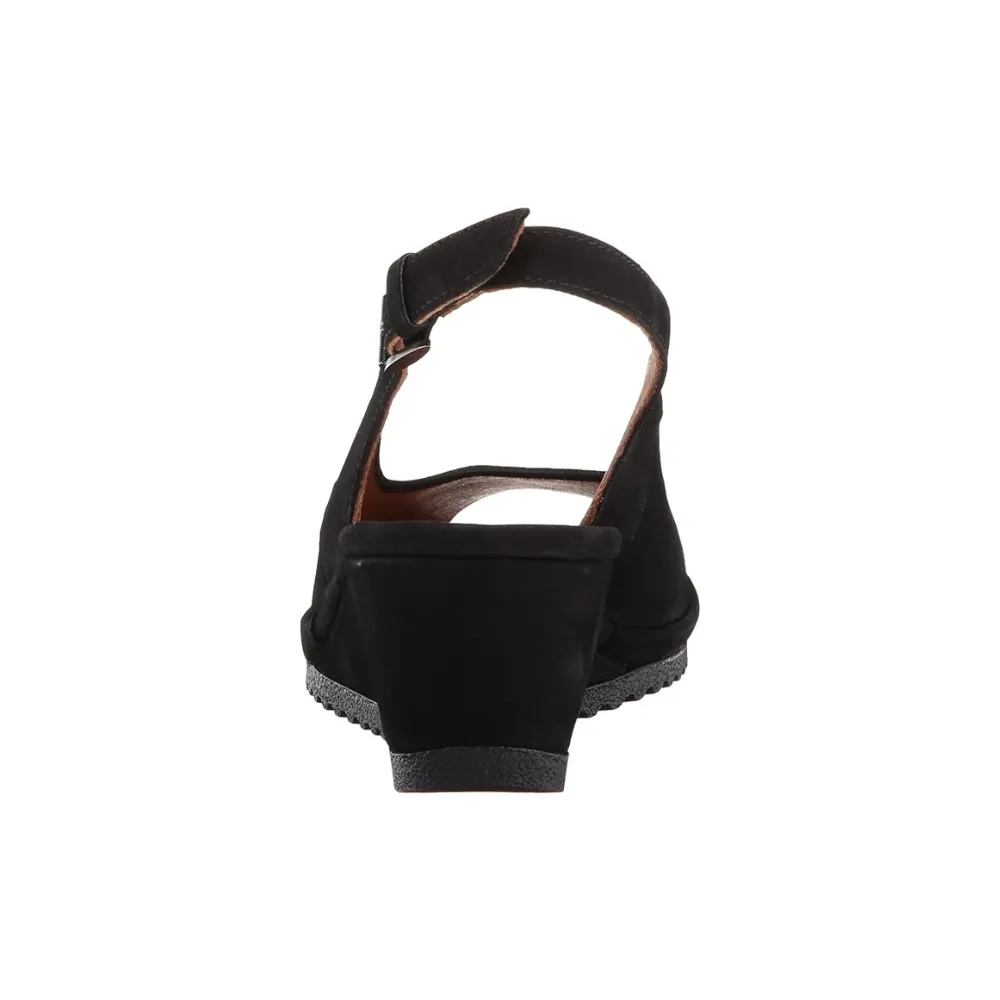 Ara Colleen Black Nubuck Sandal (Women's)