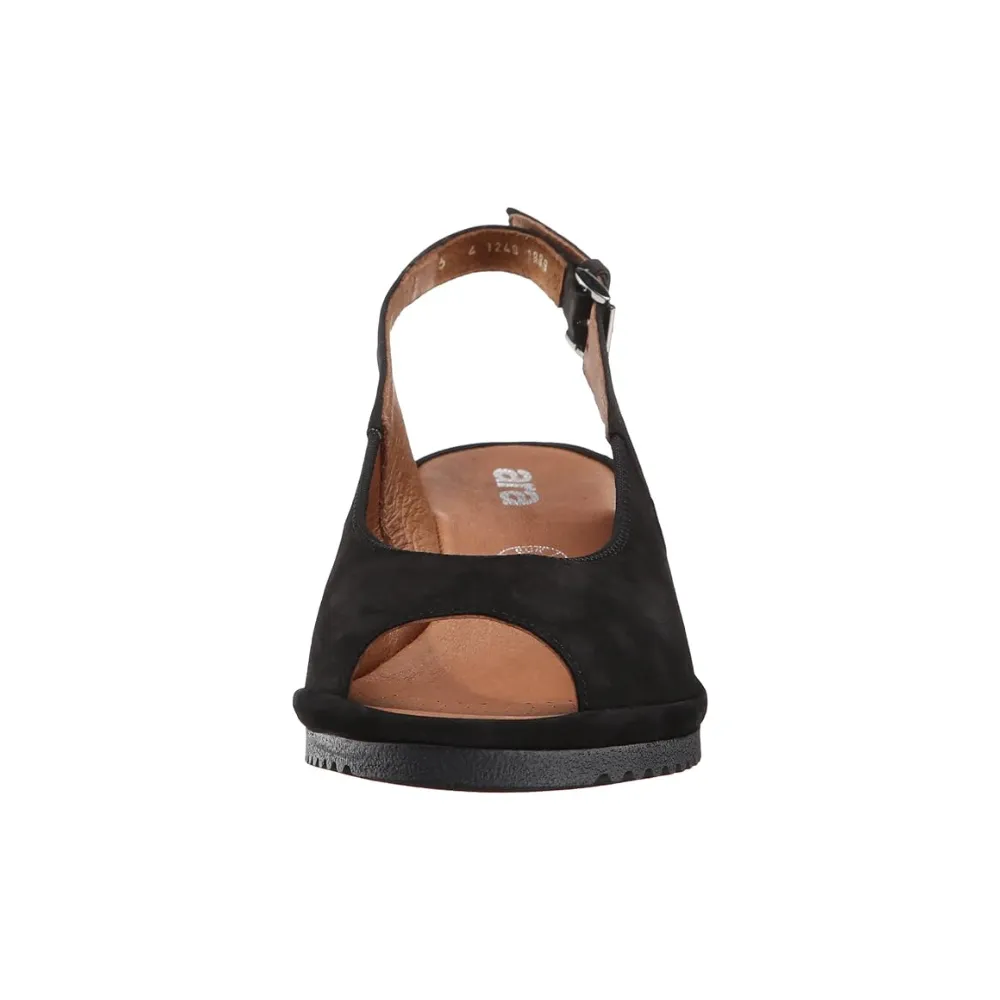 Ara Colleen Black Nubuck Sandal (Women's)