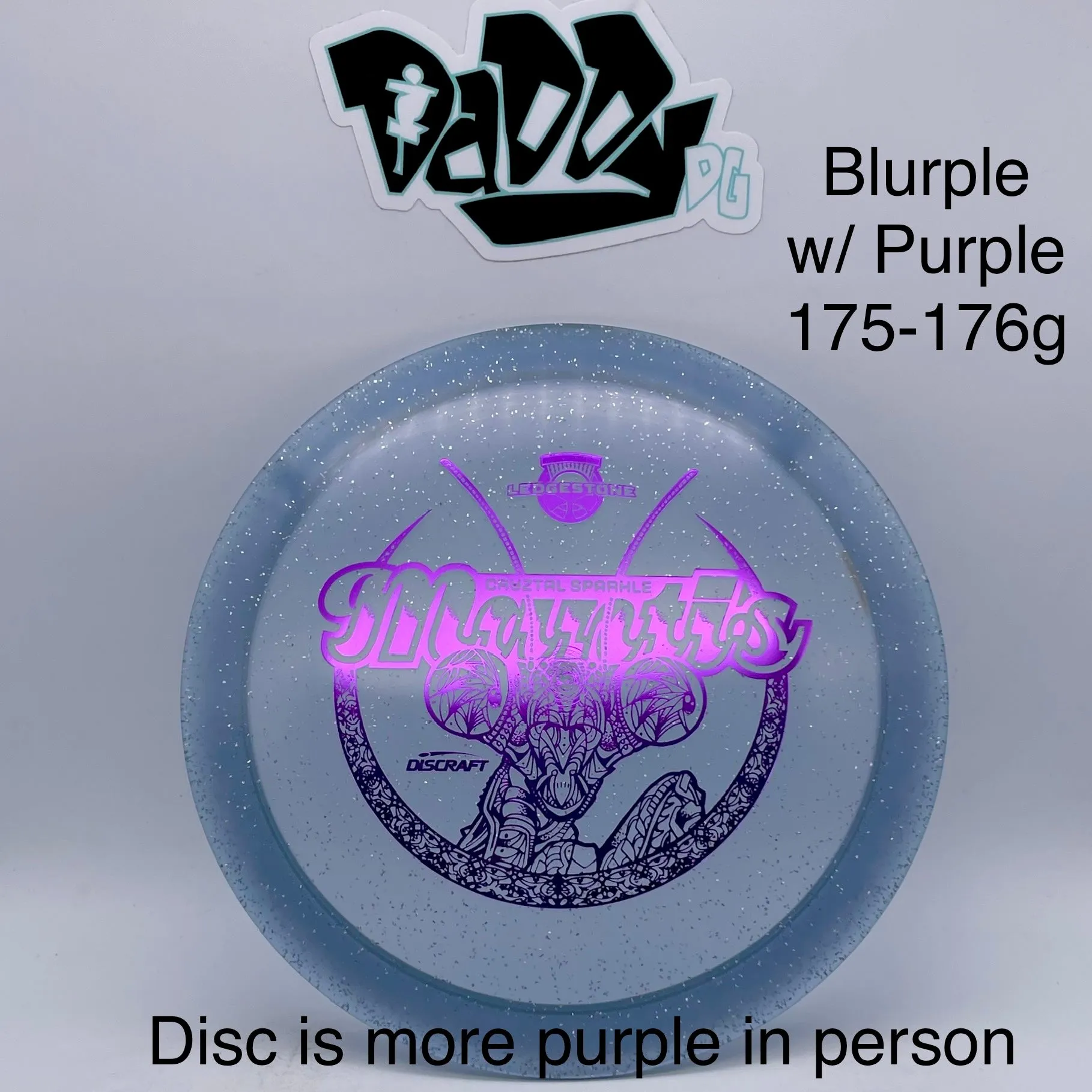 Discraft CryZtal Sparkle Mantis 2022 Ledgestone Stamped Distance Driver