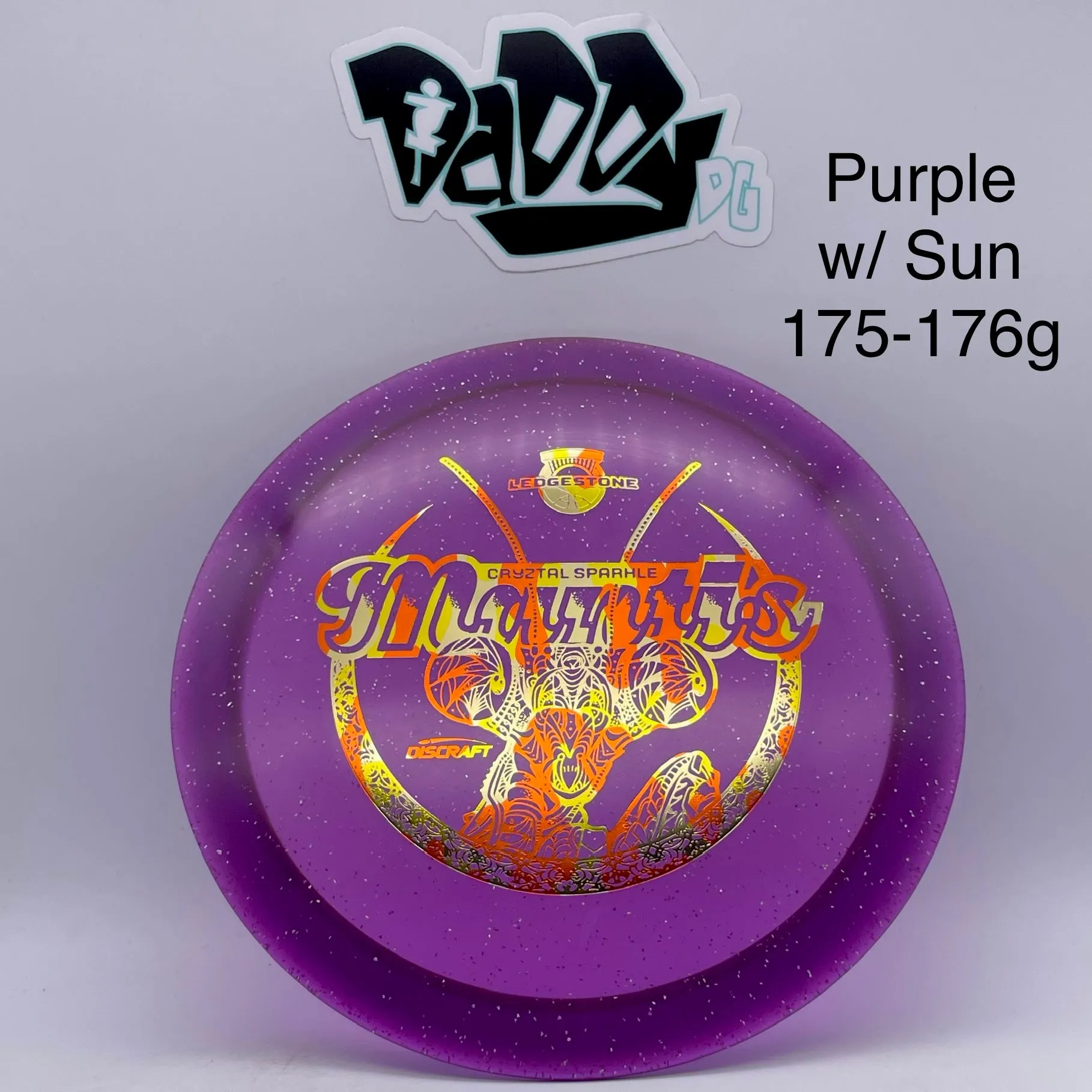 Discraft CryZtal Sparkle Mantis 2022 Ledgestone Stamped Distance Driver