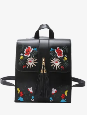 Embroidery Tassel Backpack