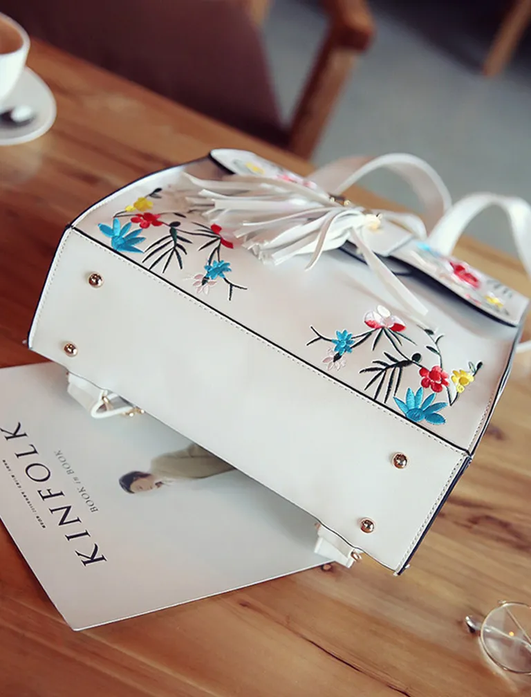 Embroidery Tassel Backpack