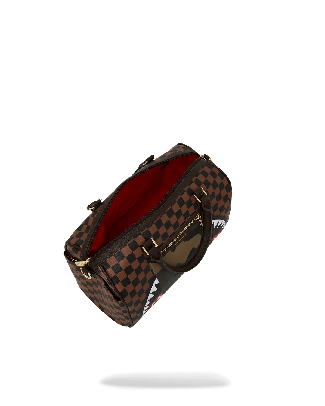 EXTERIOR GOLD ZIP POCKET SHARKS IN PARIS MINI DUFFLE