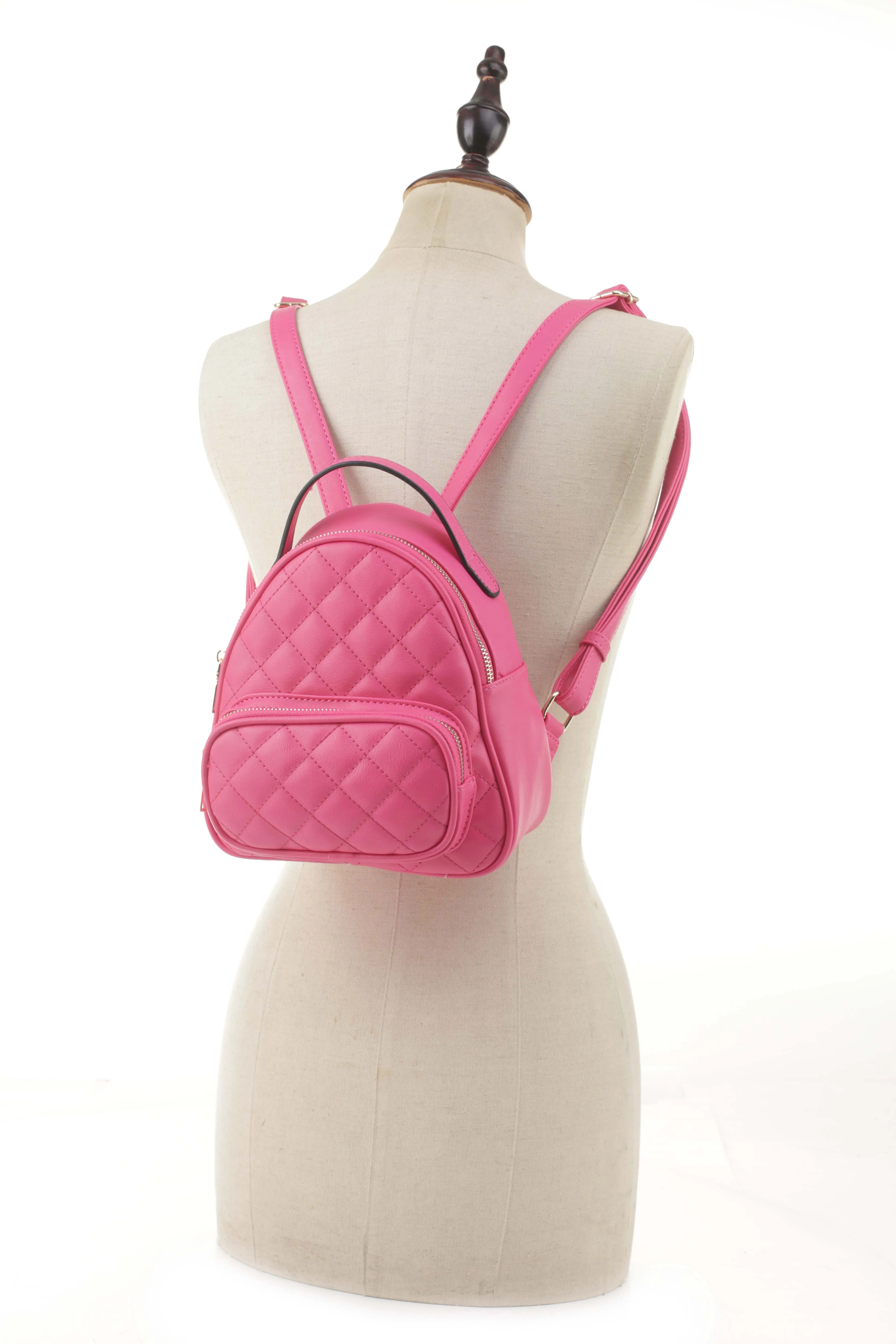 FC19616 Diamond Quilted Mini Backpack