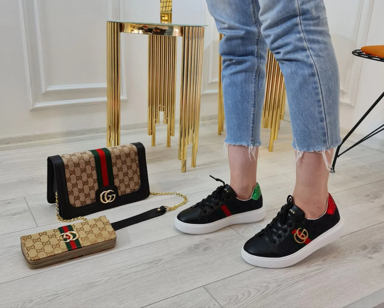 GG classic sneaker bag set