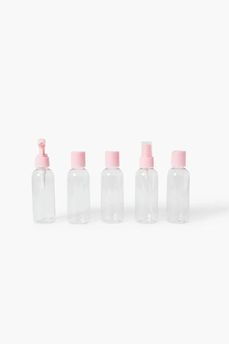 Iridescent Toiletries Bag &amp; Bottle Set