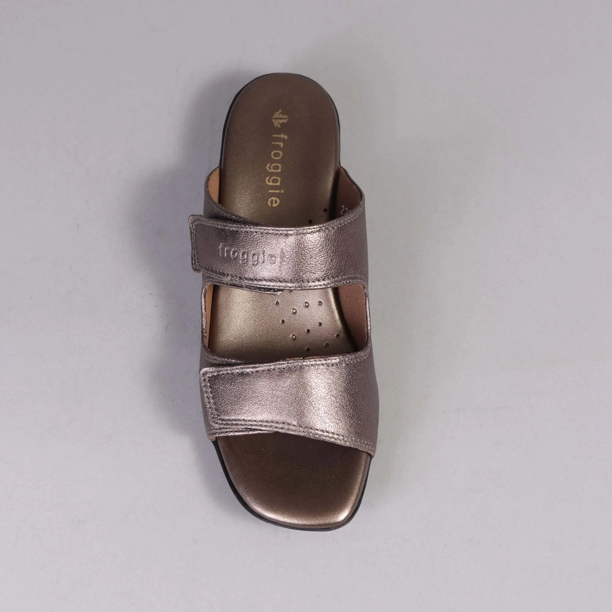 Mule Sandal in Lead Matallic - 12557