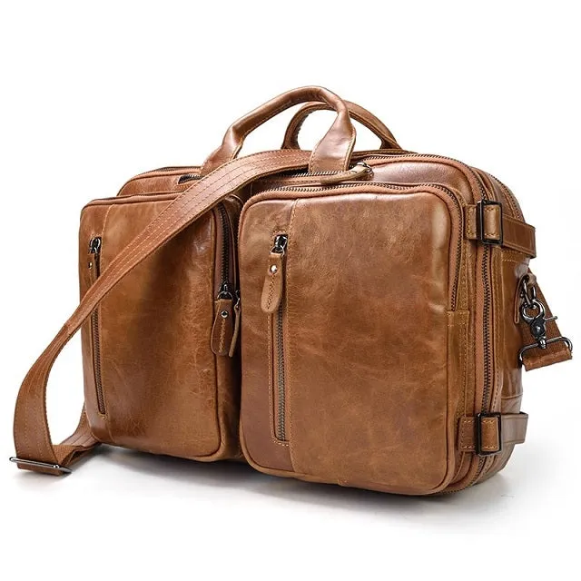 Multifunctional Leather Backpack