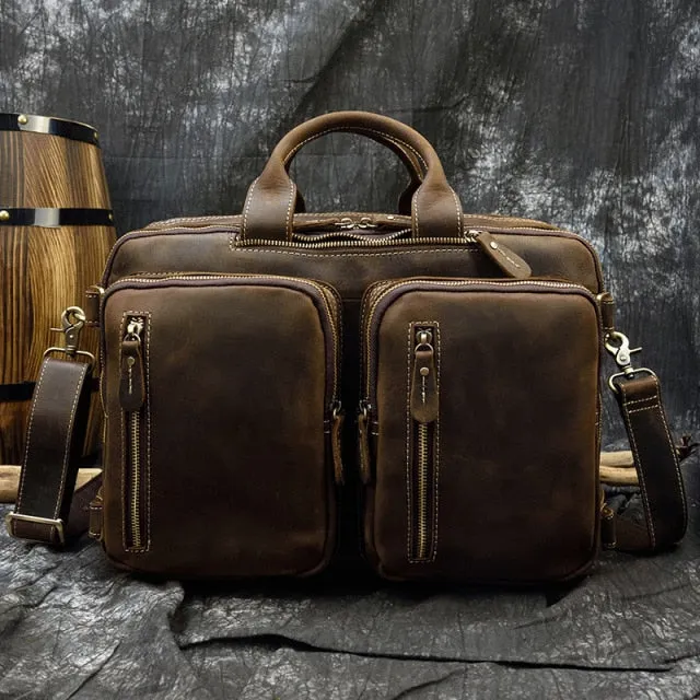 Multifunctional Leather Backpack