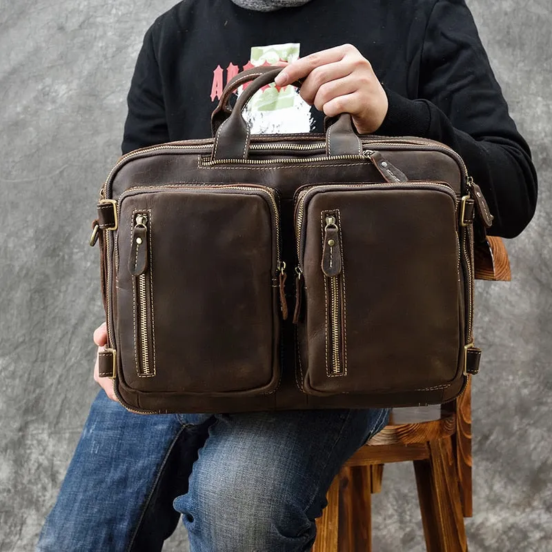 Multifunctional Leather Backpack