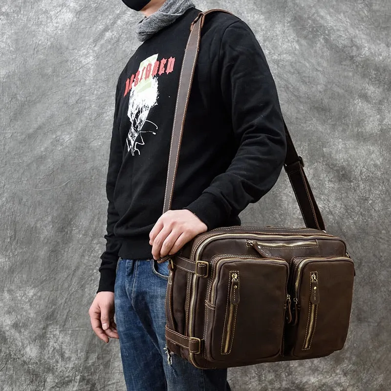 Multifunctional Leather Backpack