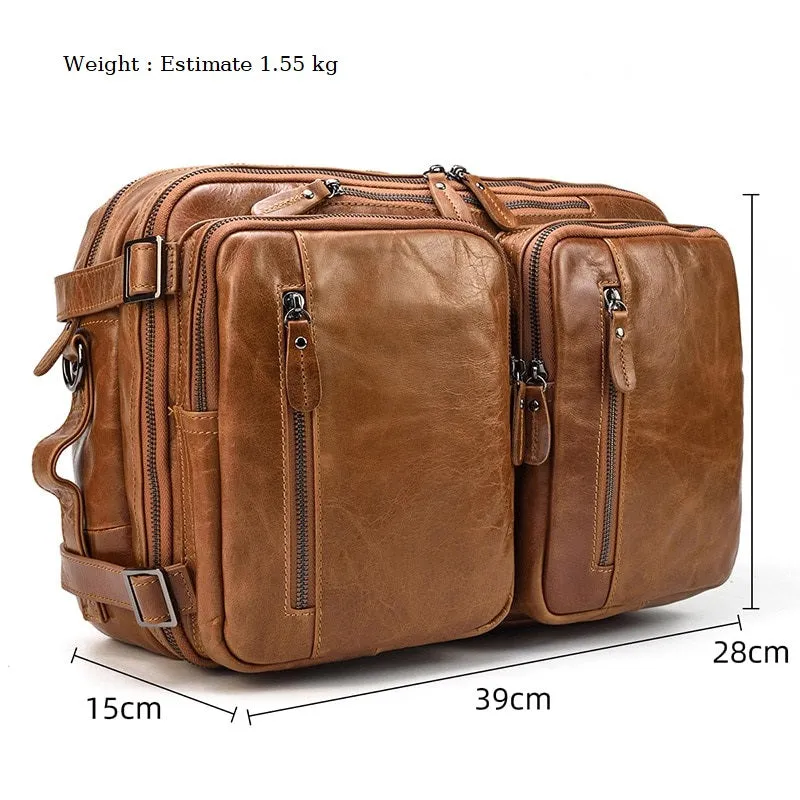 Multifunctional Leather Backpack
