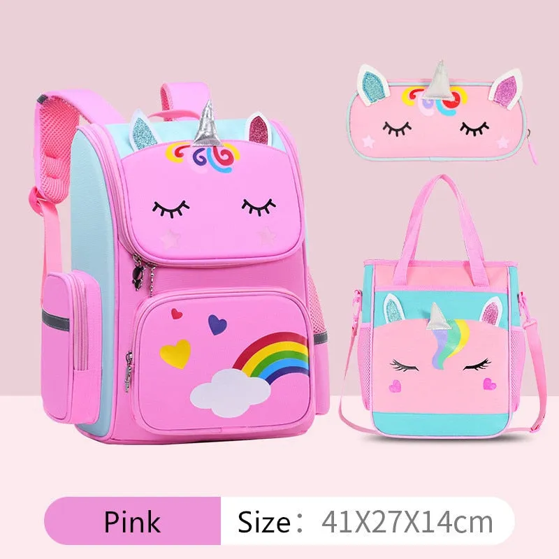 Rainbow Unicorn Backpack Set