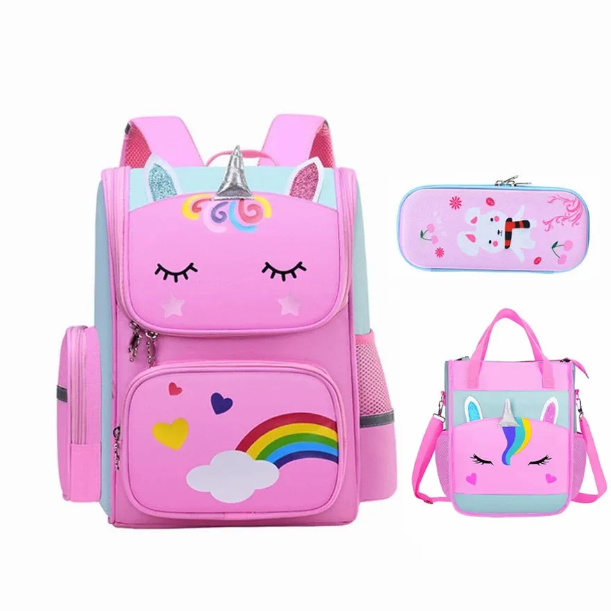 Rainbow Unicorn Backpack Set