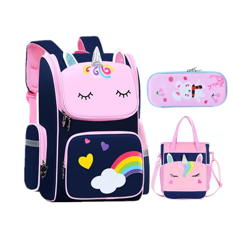Rainbow Unicorn Backpack Set