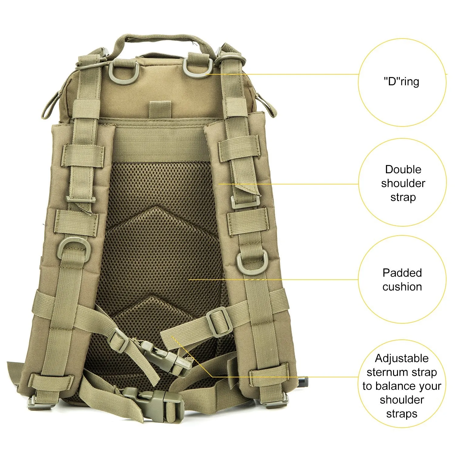Small Military Tactical Backpack 30L Assault Backpack Tactical Bag O.d. Green