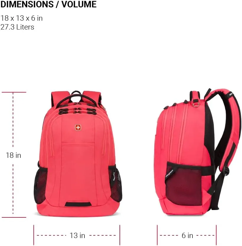 SwissGear Cecil 5505 Laptop Backpack, Teaberry, 18-Inch