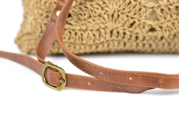 Willa Woven Straw Backpack